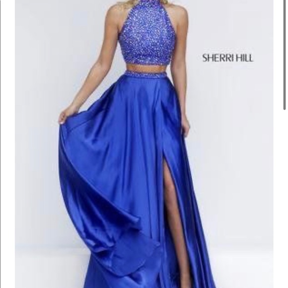 Sherri hill two piece evening dress with - Picture 2 of 4